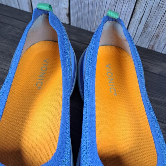 Vionic Kallie Slip On Blue Knit Sporty Walking Sneaker Women's Sz 6.5 (VGC) - Picture 7 of 9